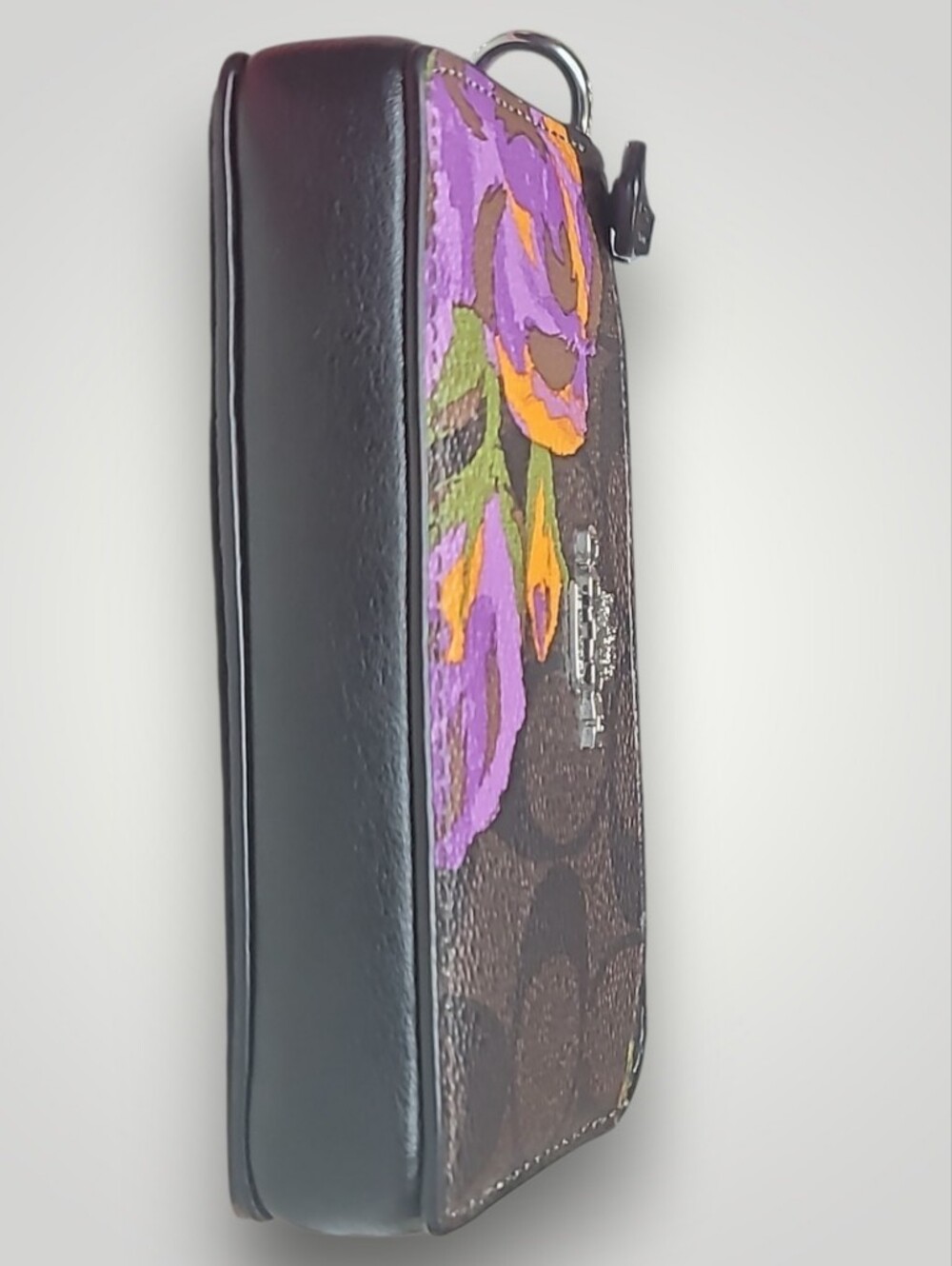 Coach Multifunction Card Case In Signature Canvas With Rose Print EUC Rare Find - Picture 6 of 11